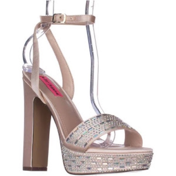 Betsey Johnson Allie Platform Evening Sandals - Picture 1 of 6